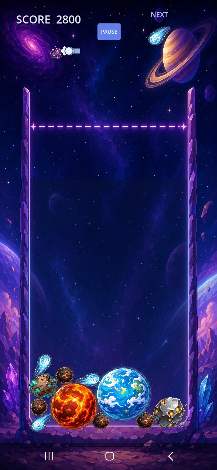 World Drop gameplay showing the next world ready to drop